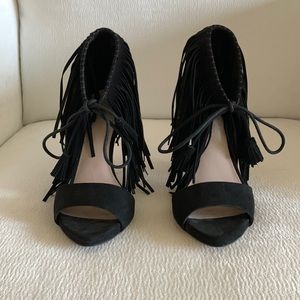 Zara fringe and tassel heel